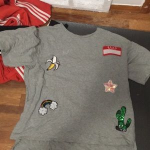Forever 21 oversized Tee with Patch Embellishment